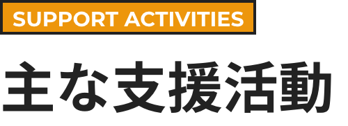 主な支援活動